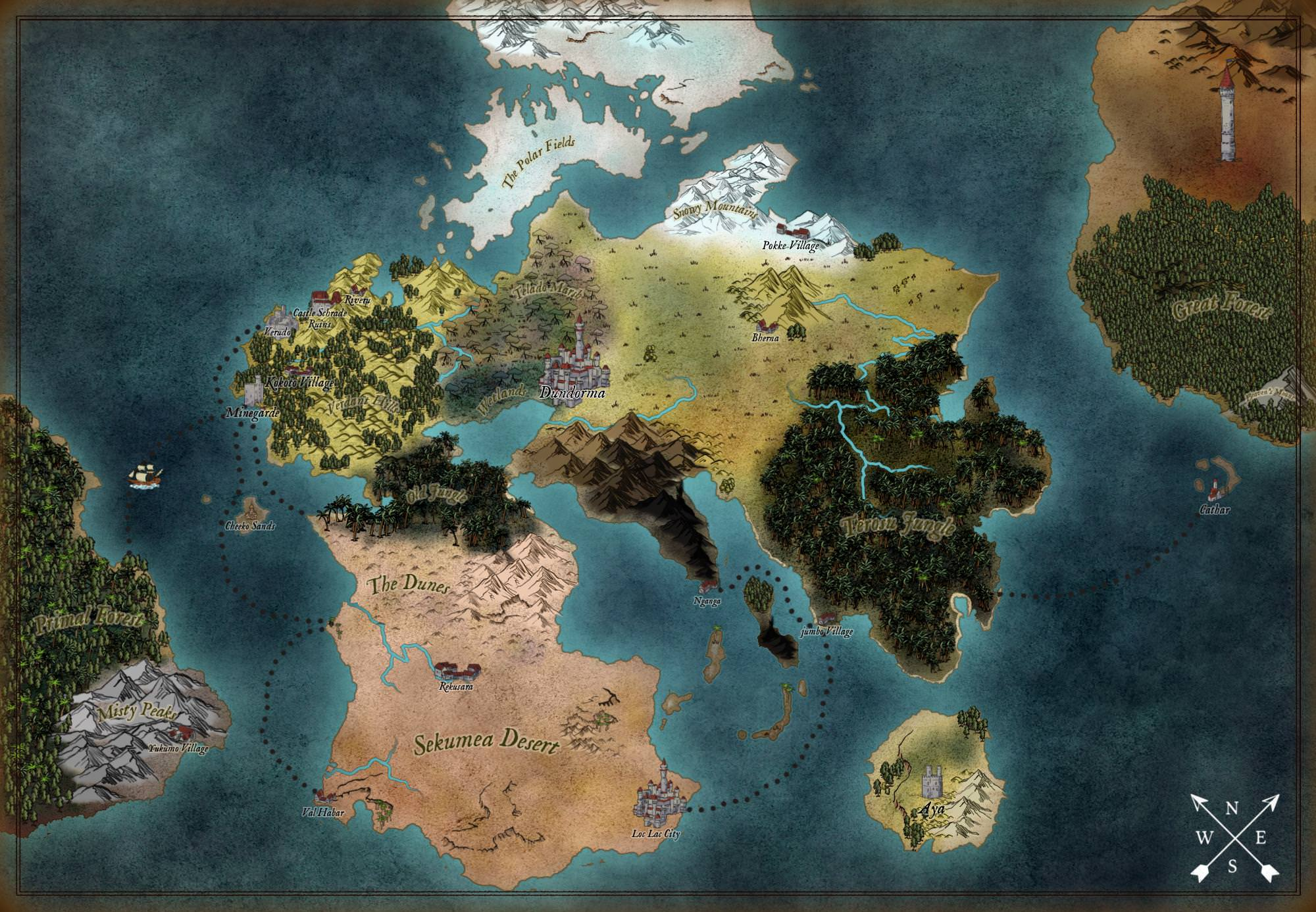 hunter hunter world map