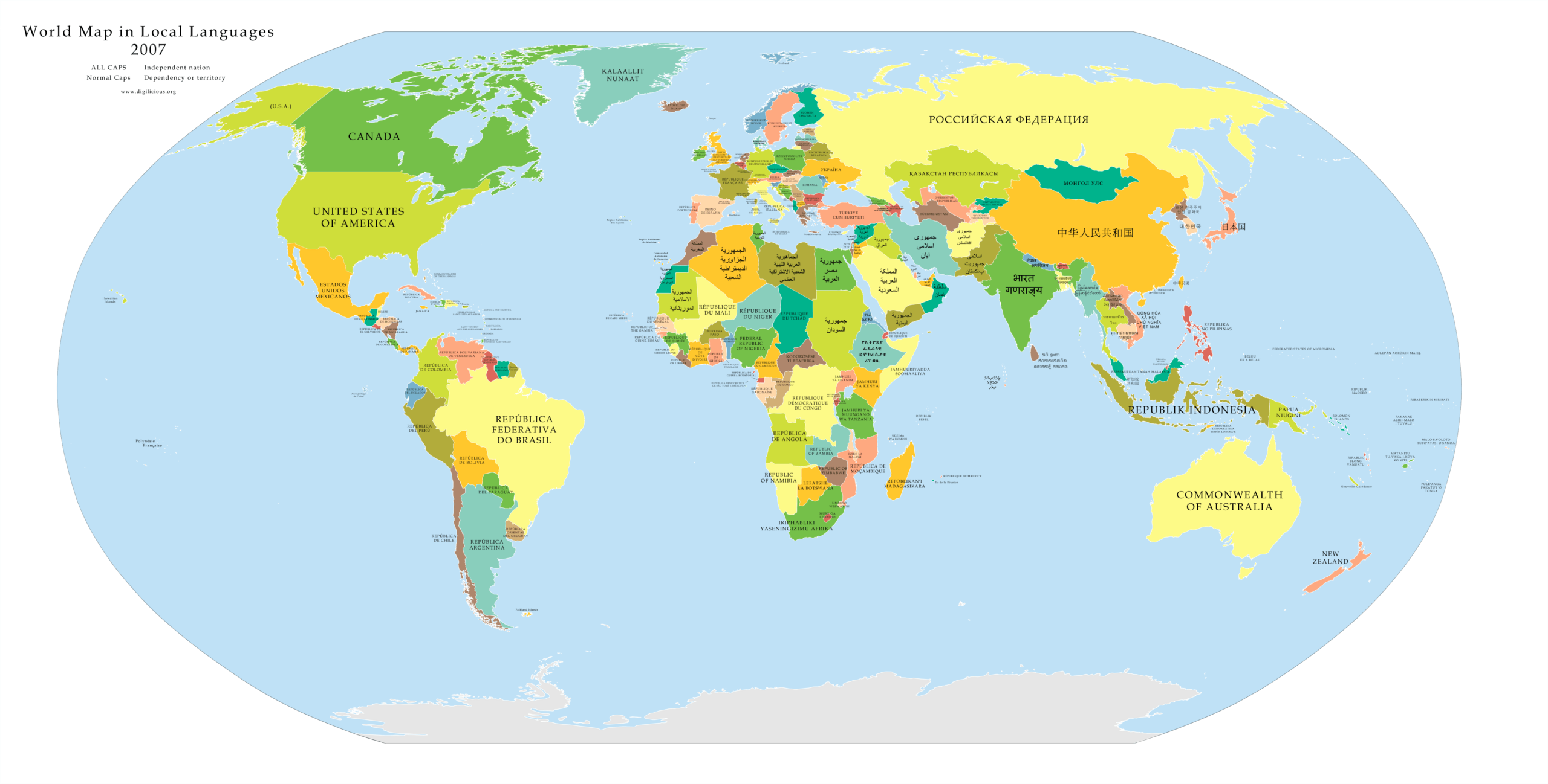 World Map In Languages