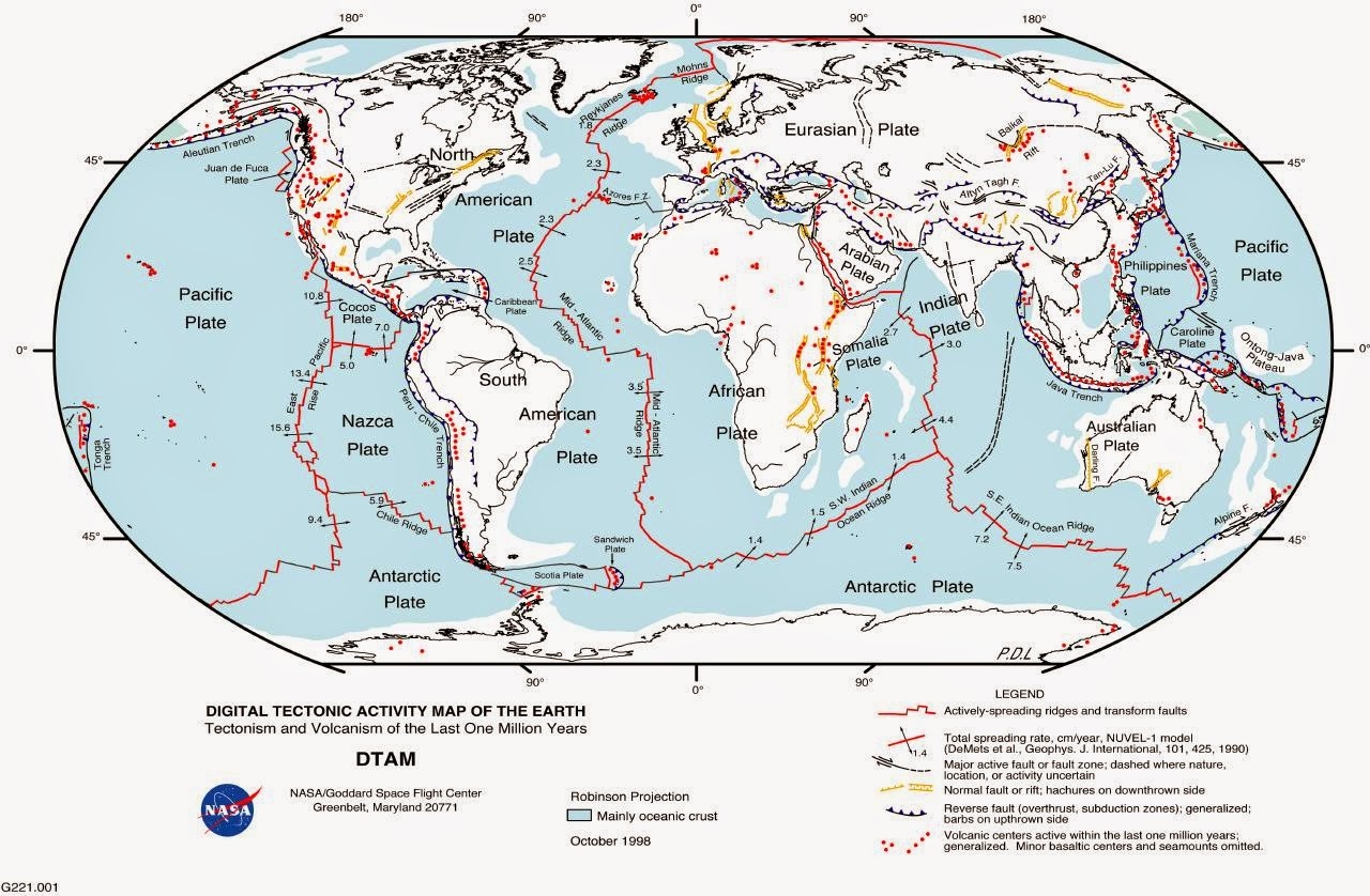 fault lines of the world map