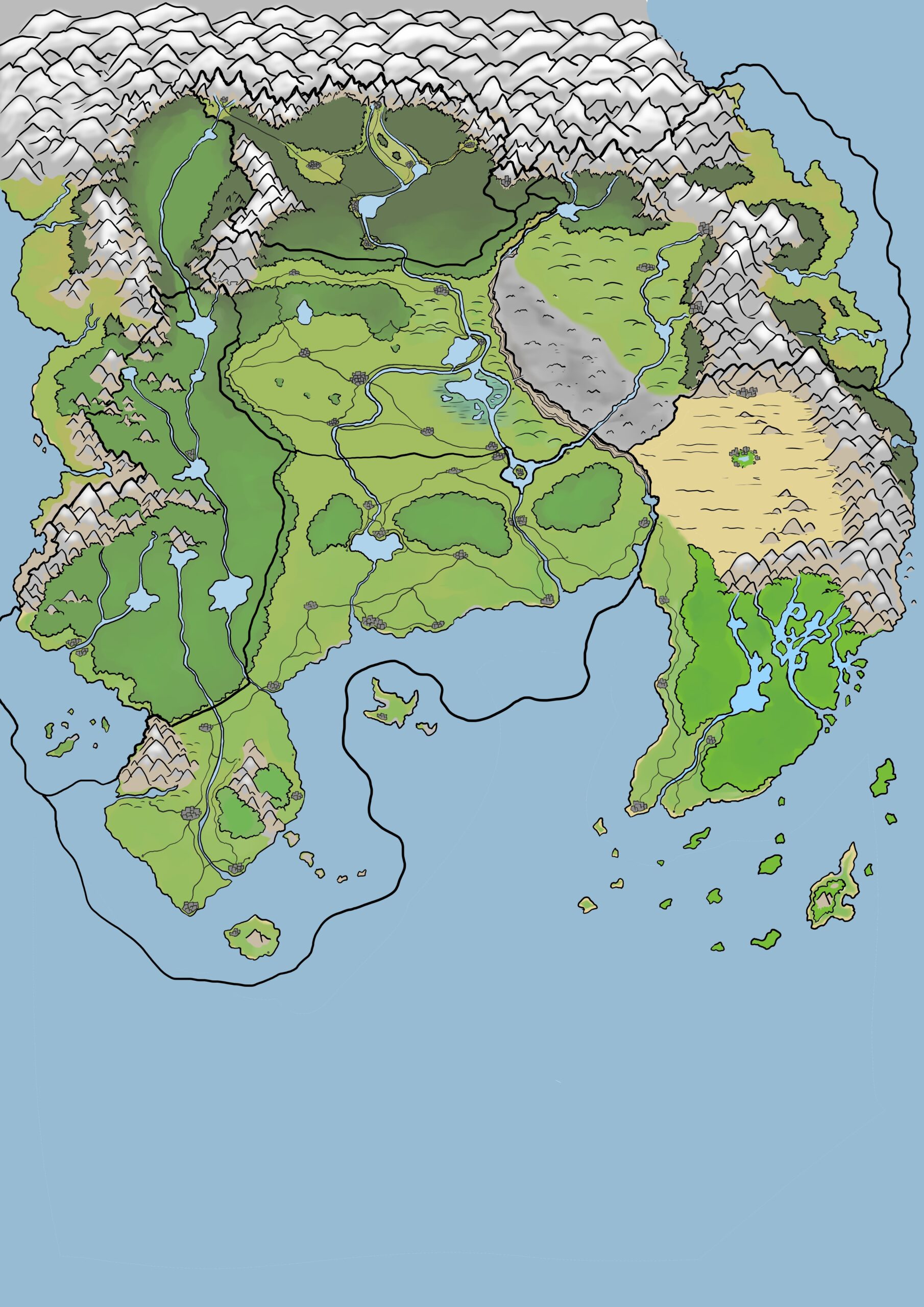 World Map Of Kalevala In Uursemar World Anvil