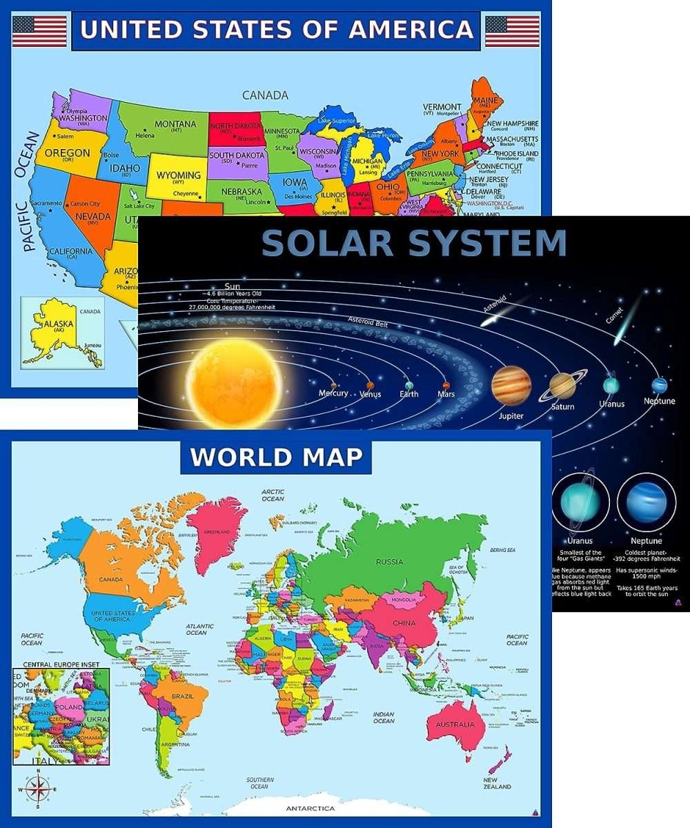 World Map Poster United States USA Map Solar System Posters For Kids Laminated Size 14x19 5 In Educational Posters For Elementary Classroom Decorations Teacher Supplies Maps And Solar Free PDF Download World Map Poster United States USA Map Solar System Posters For Kids Laminated Size 14x19 5 In Educational Posters For Elementary Classroom Decorations Teacher Supplies Maps And Solar Free PDF Download
