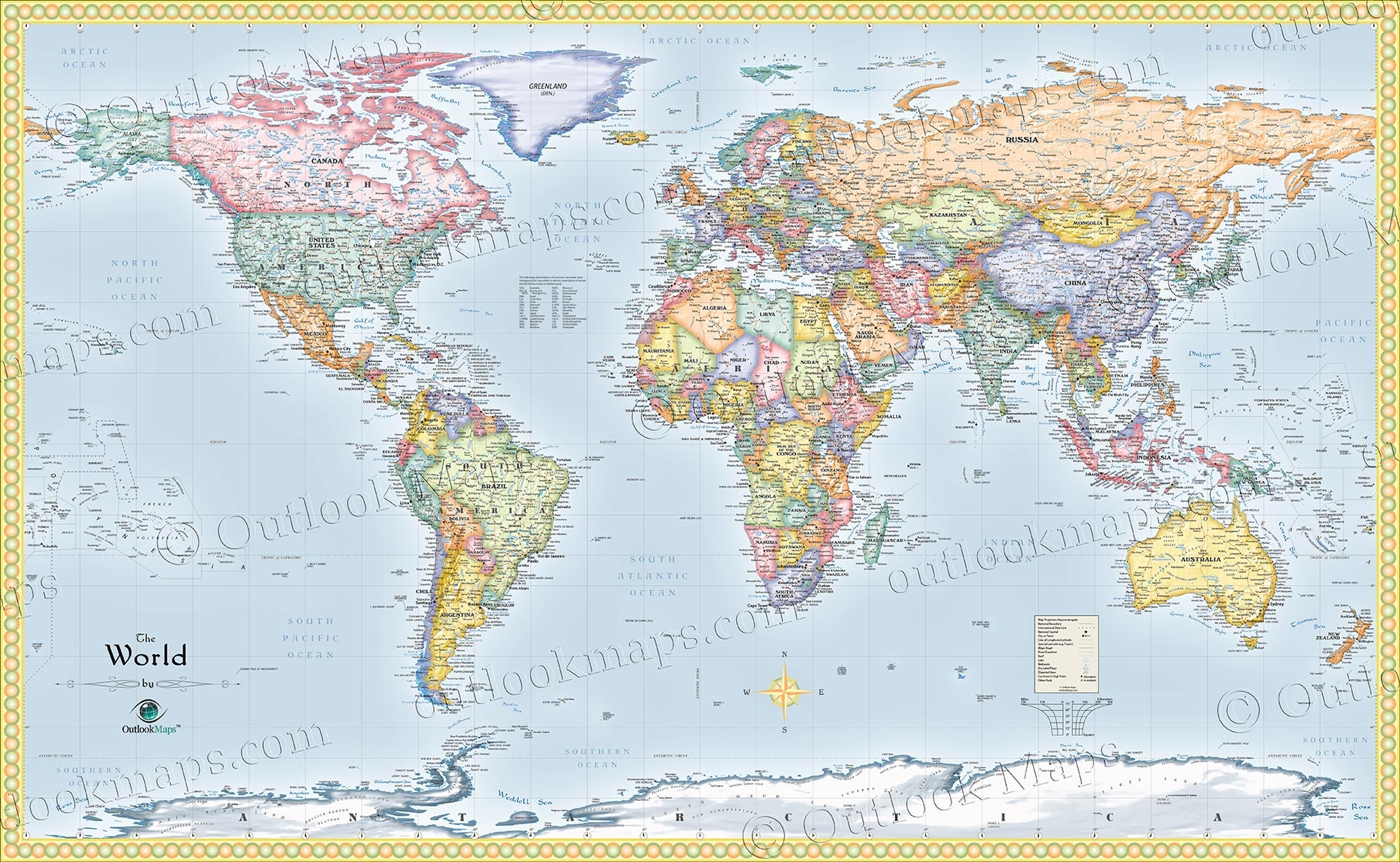 big world map poster