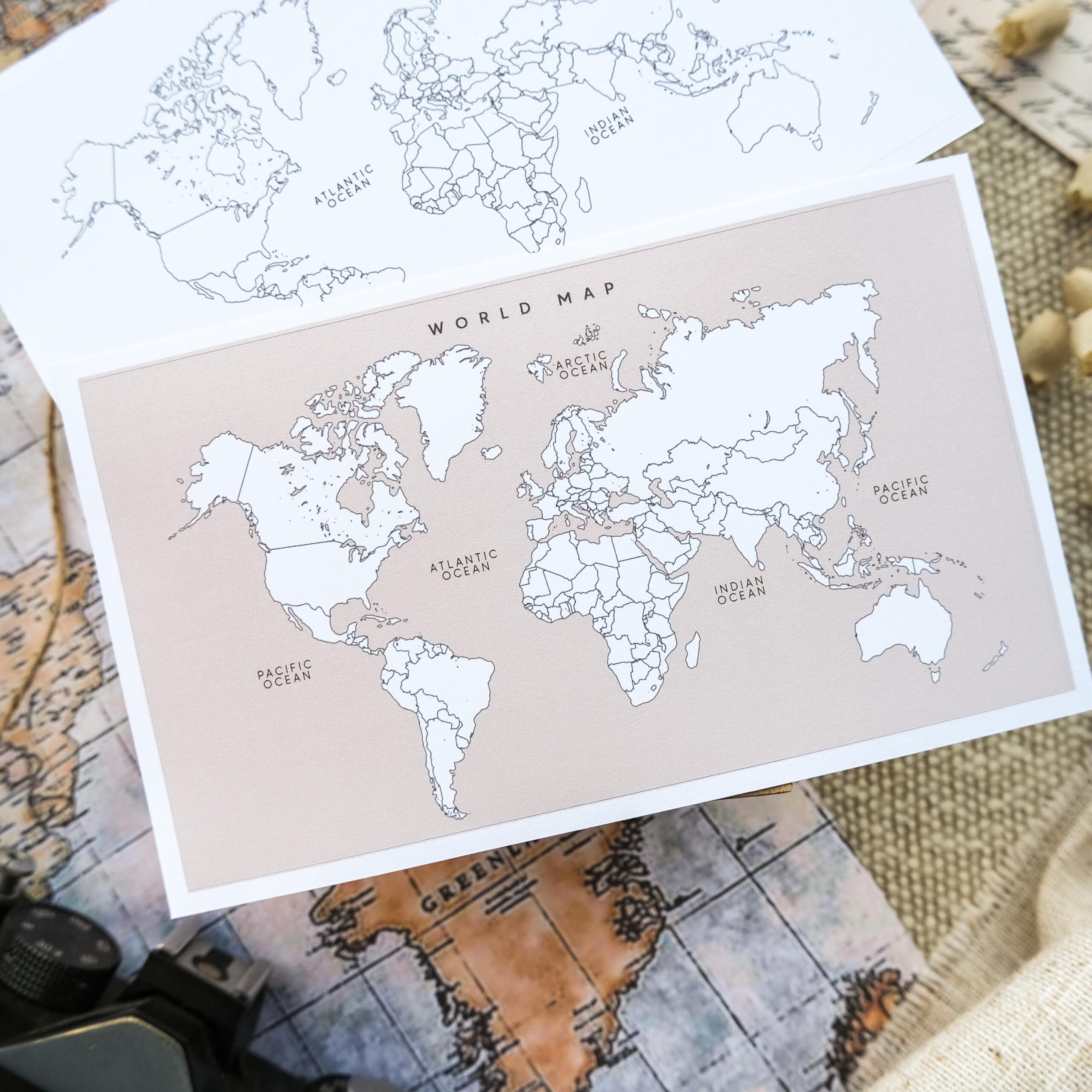 bullet journal world map