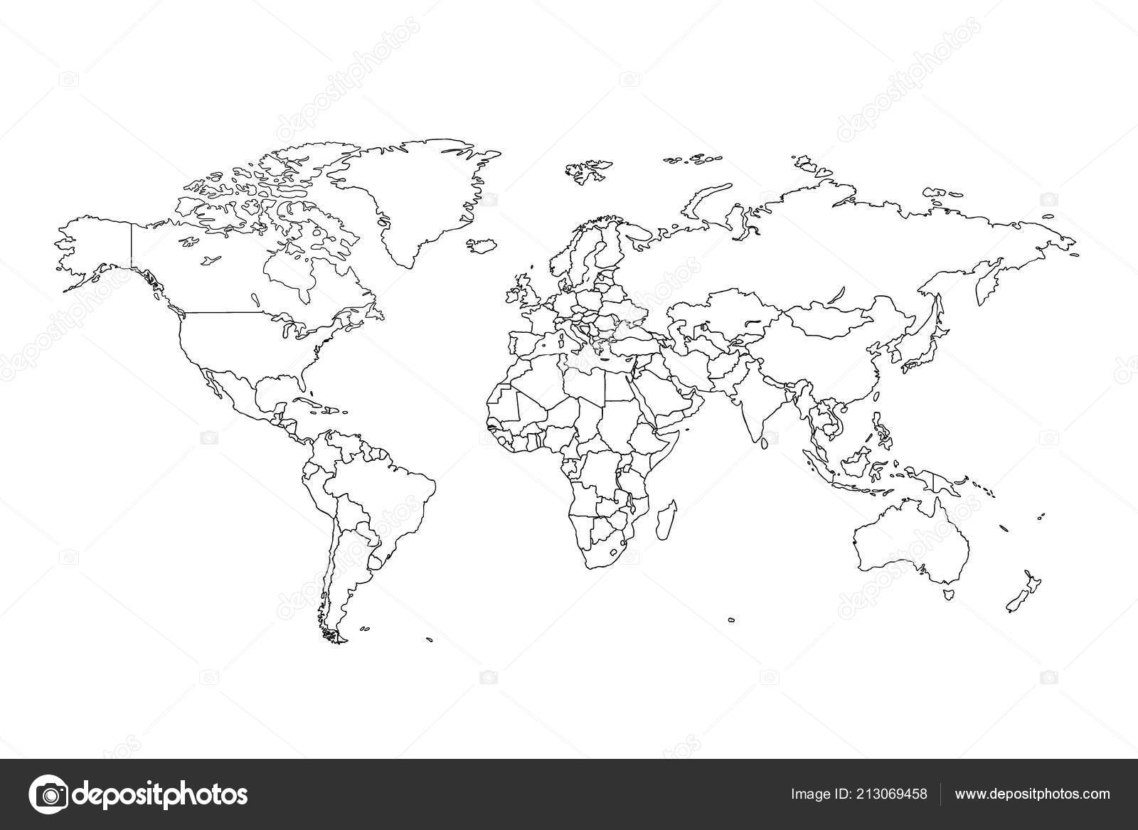 World Map Vector Contour World Map Stock Vector By pupsy 213069458 World Map Vector Contour World Map Stock Vector By pupsy 213069458