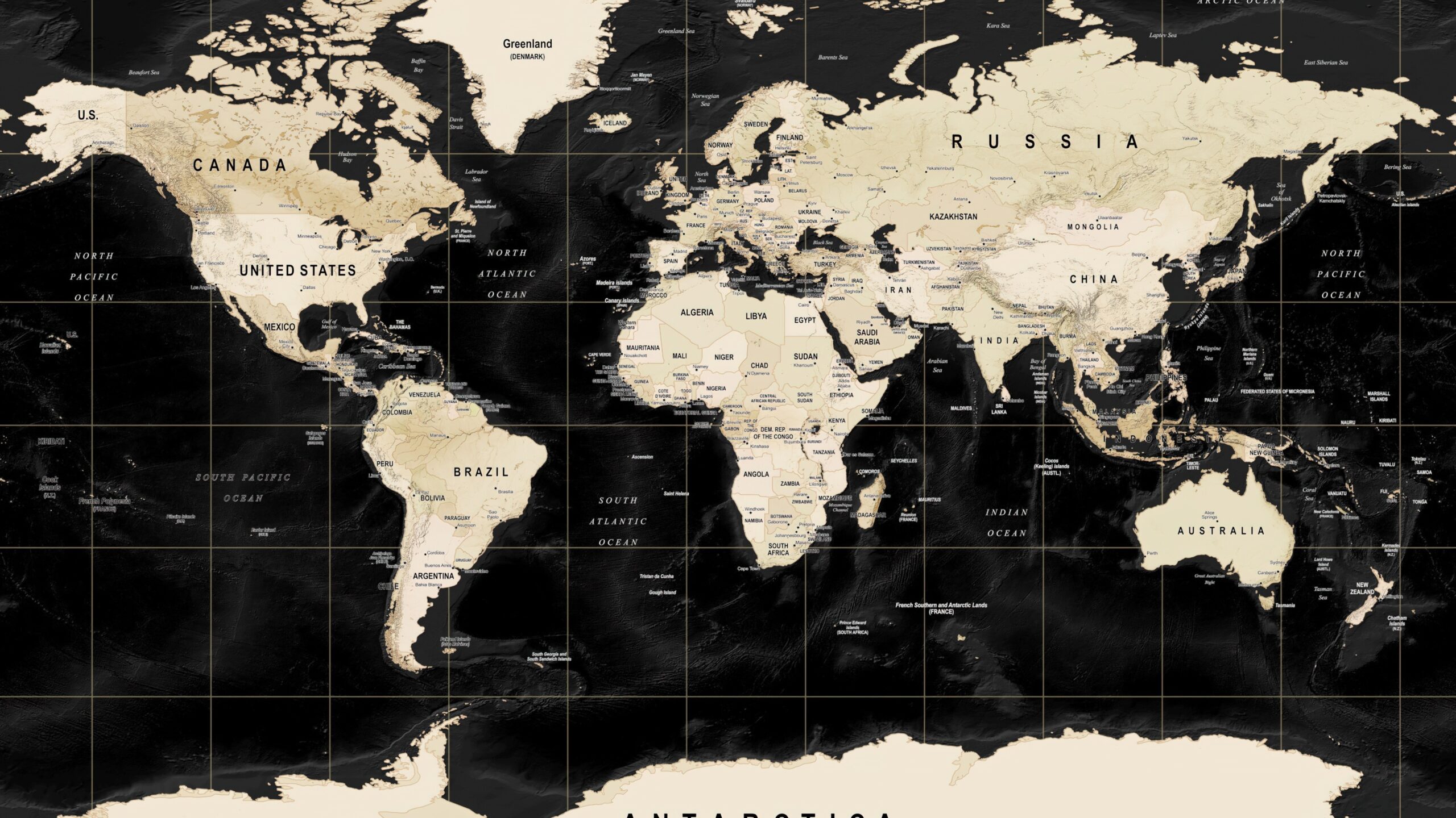 World Map Wallpaper 4K Poster