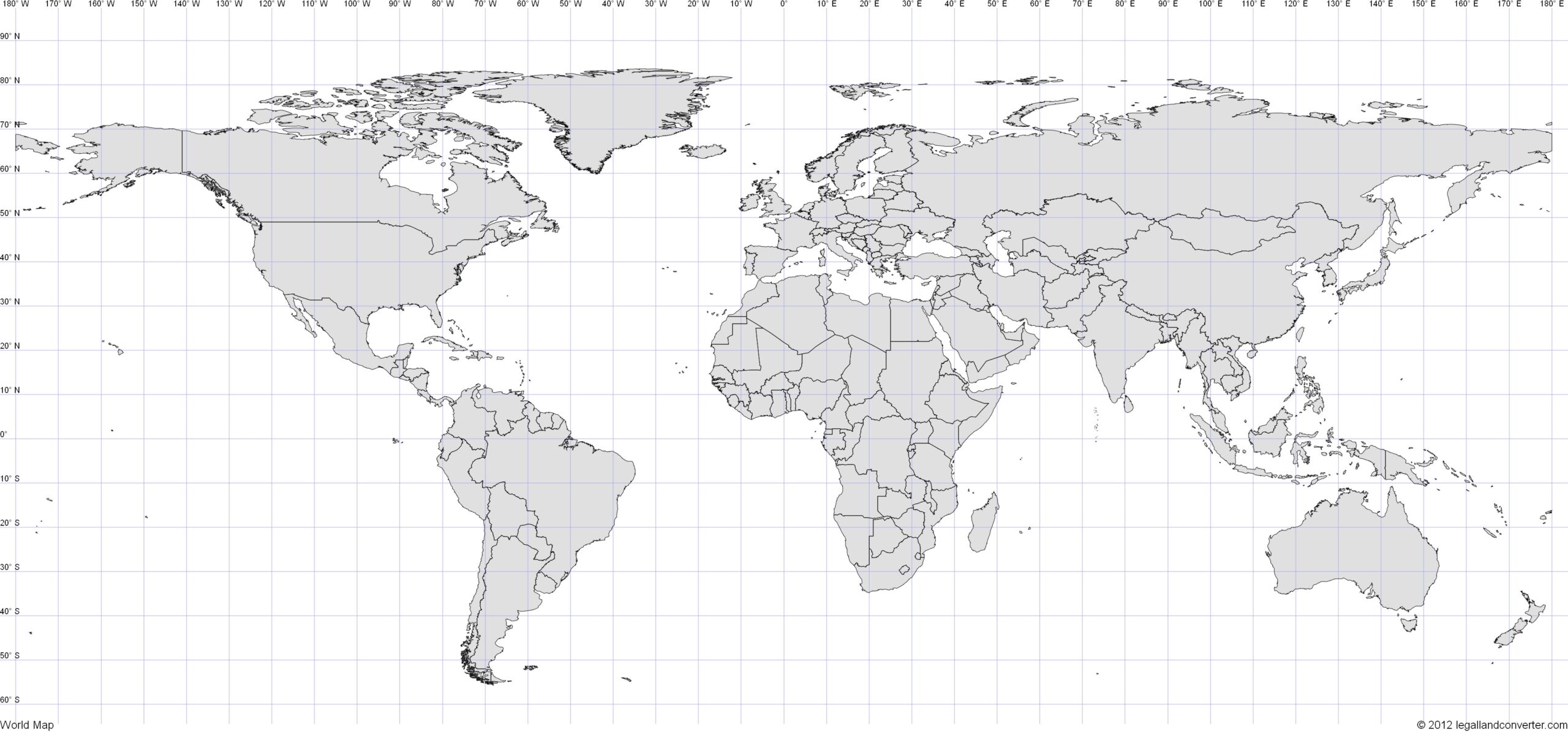 longitudinal map of the world