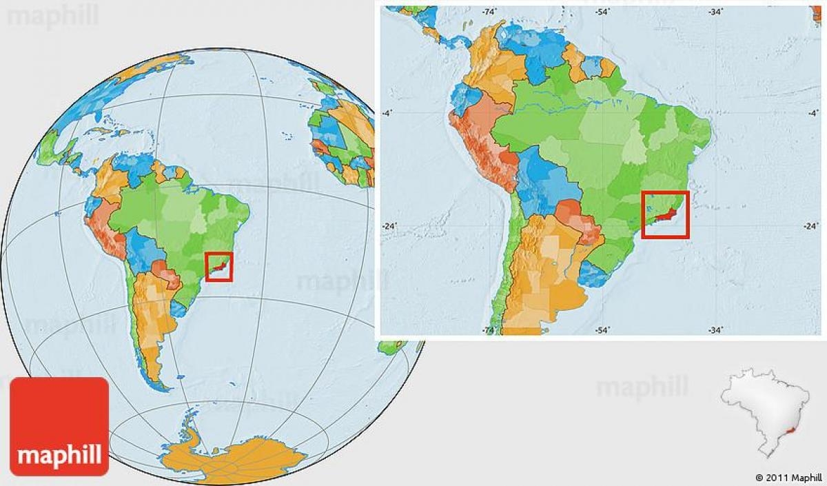 World Map With Rio World Map Showing Rio Brazil 