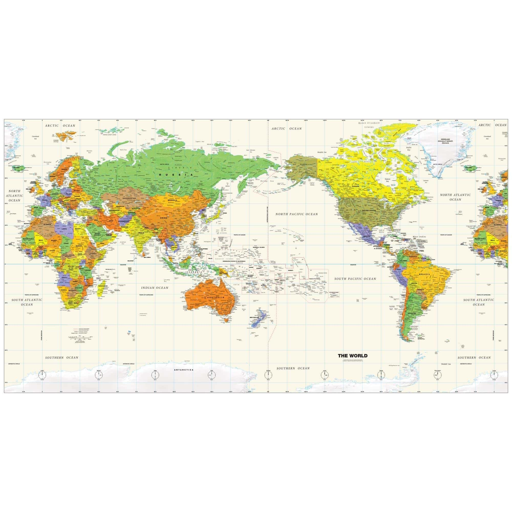 World Pacific Centered Contemporary Wall Map Globe Turner World Pacific Centered Contemporary Wall Map Globe Turner
