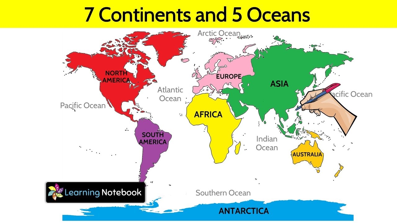 map oceans and continents map oceans and continents