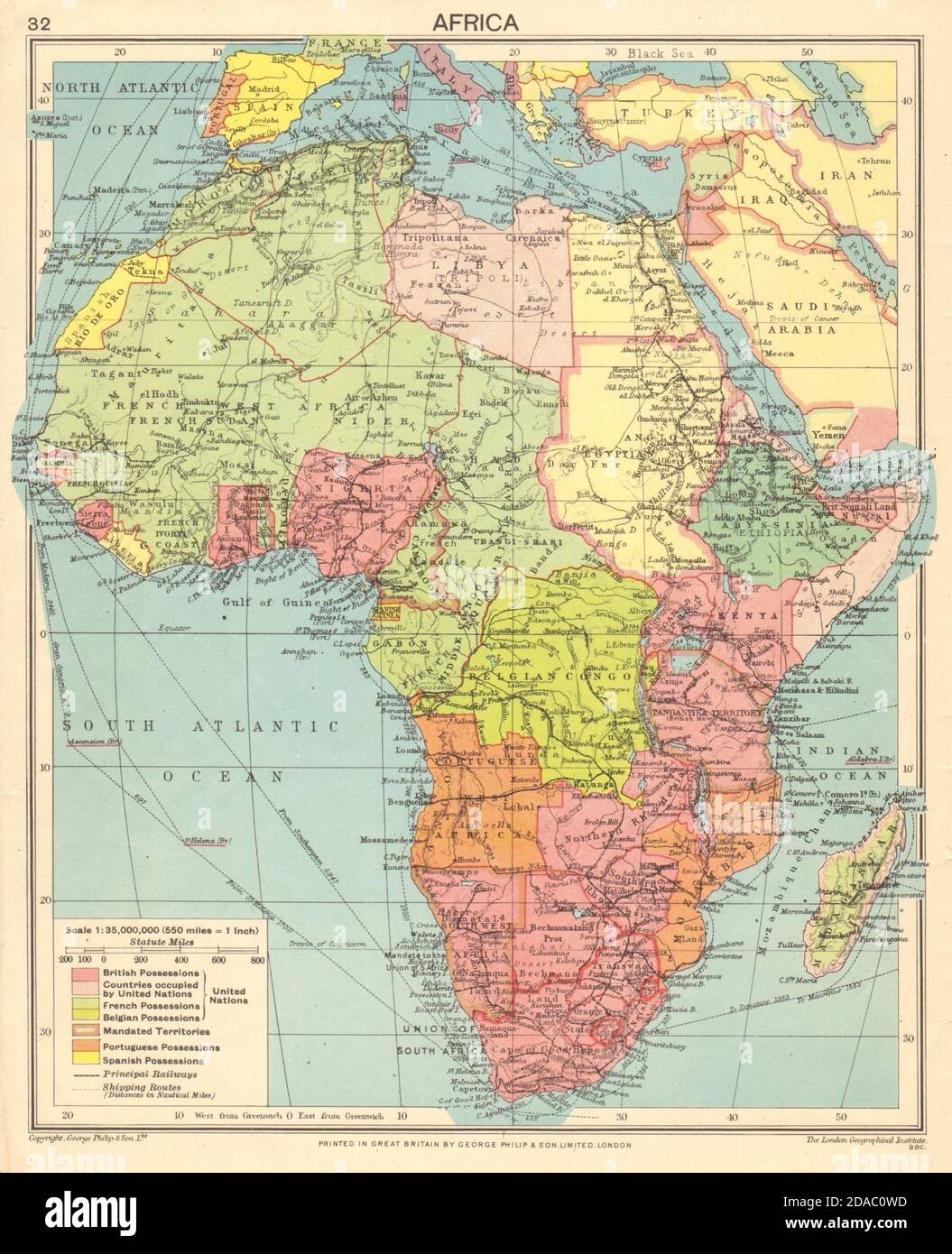 world war 2 africa map
