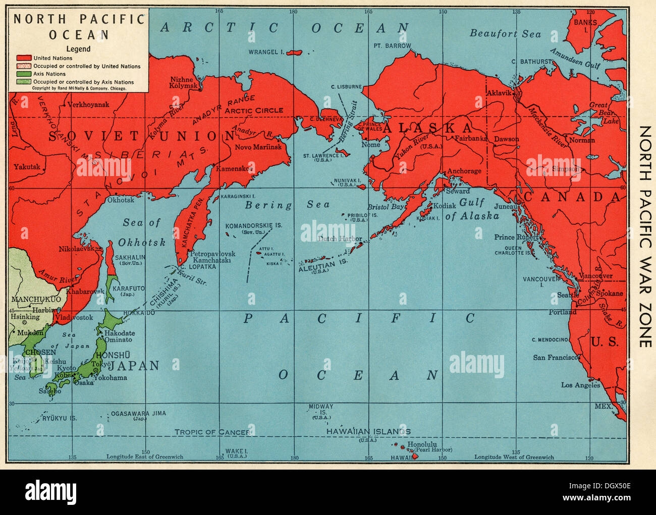 world war 2 in pacific map
