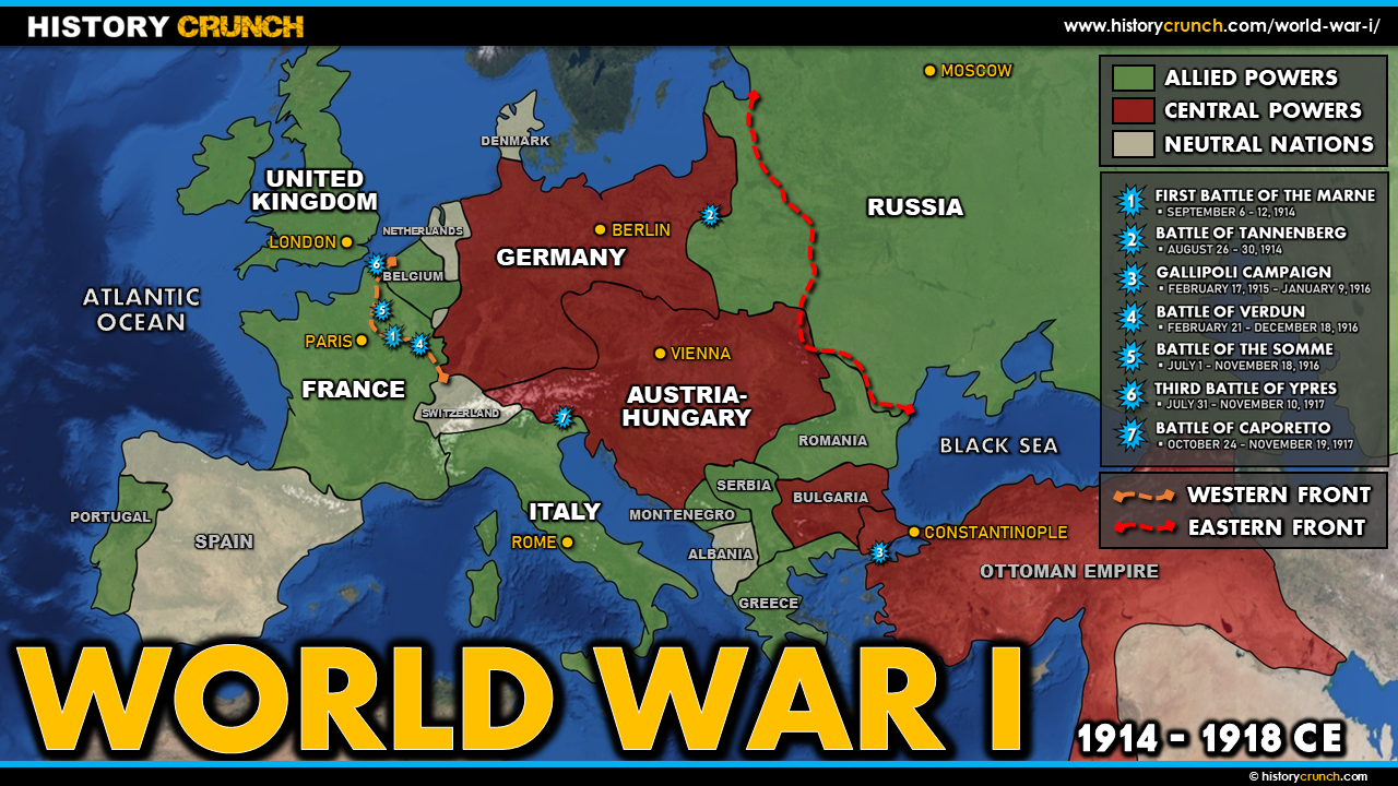world map world war 1