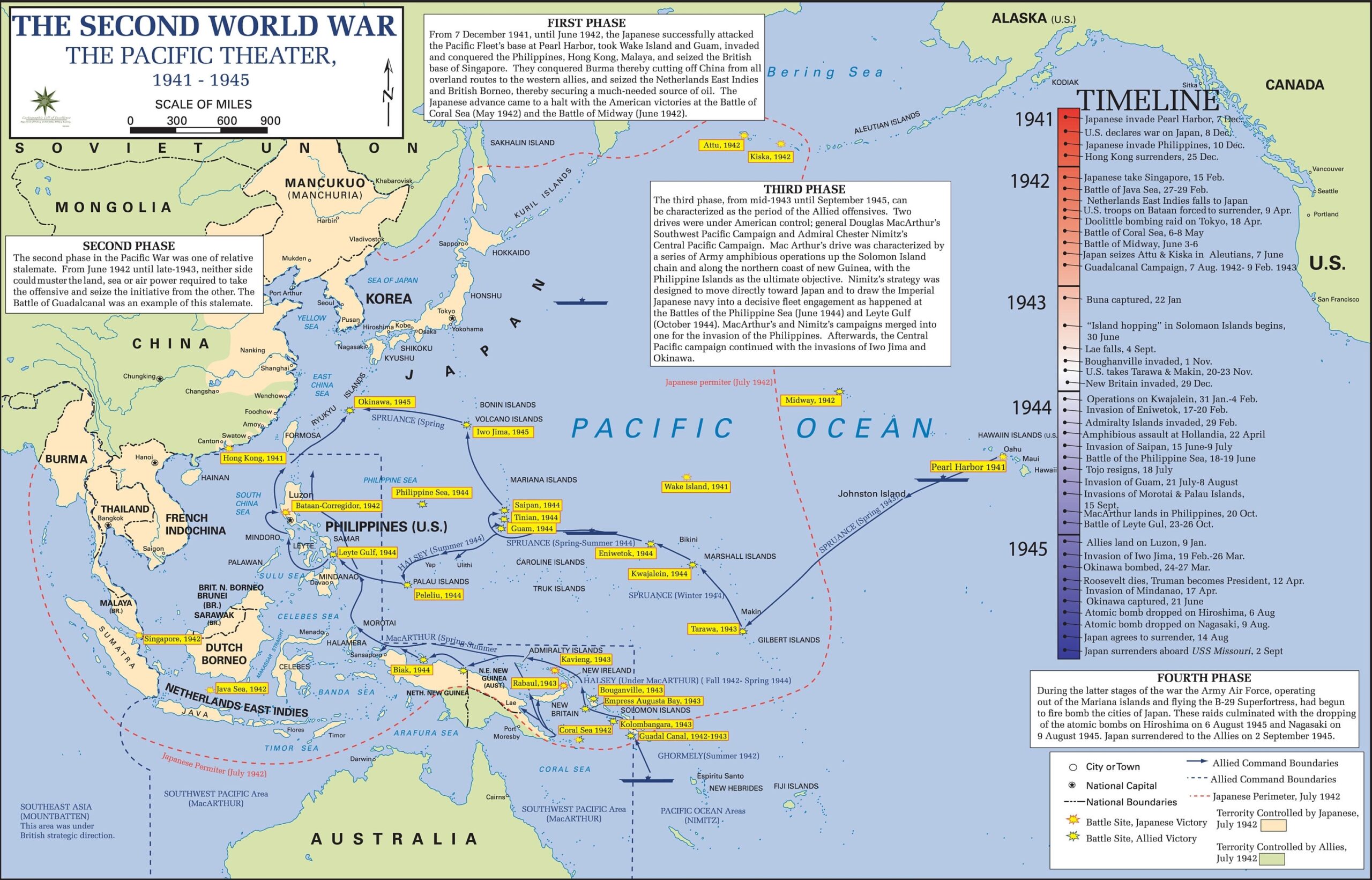 World War II Map Of The Pacific Theater 1941 1945 Etsy World War II Map Of The Pacific Theater 1941 1945 Etsy
