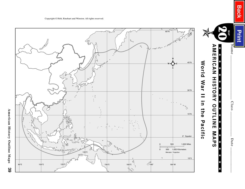 World War II Map Pacific Diagram Quizlet