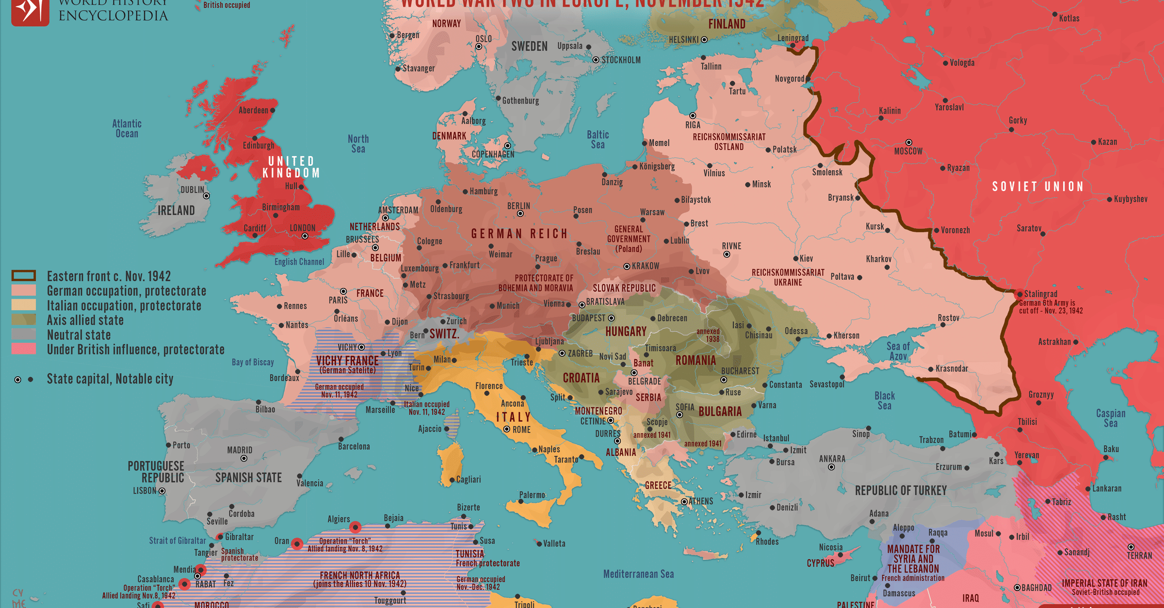 World War Two In Europe November 1942 World History Encyclopedia
