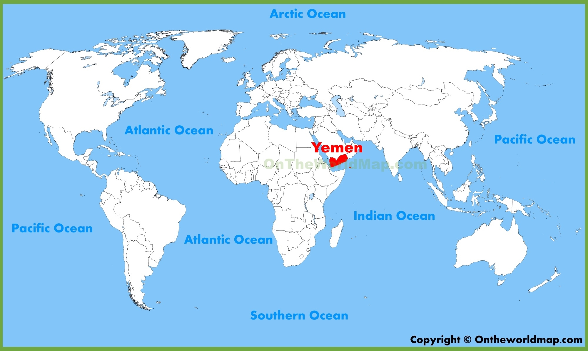 Yemen Location On The World Map Ontheworldmap