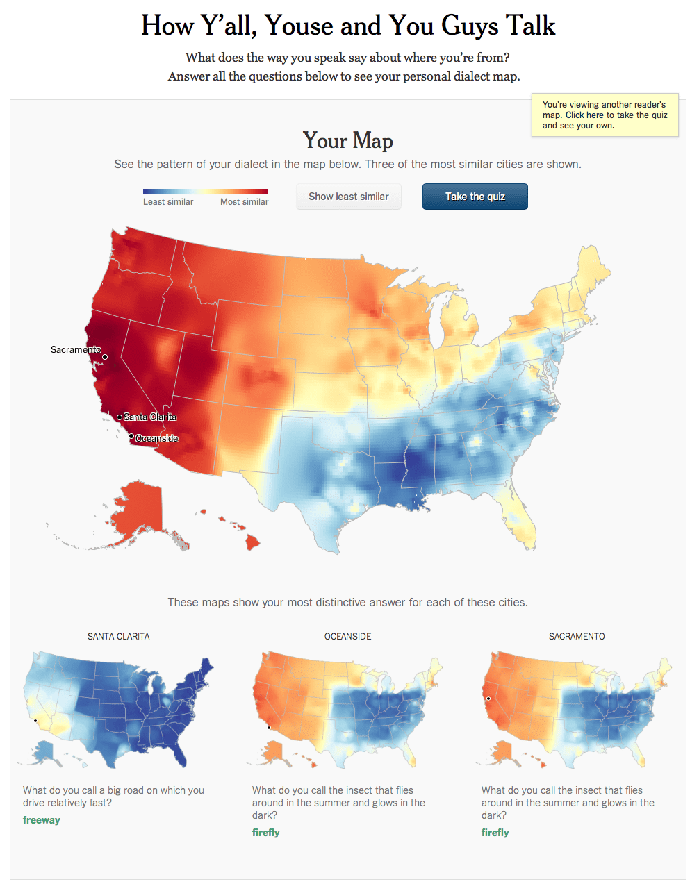 Your Personal Dialect Map Hither Thither