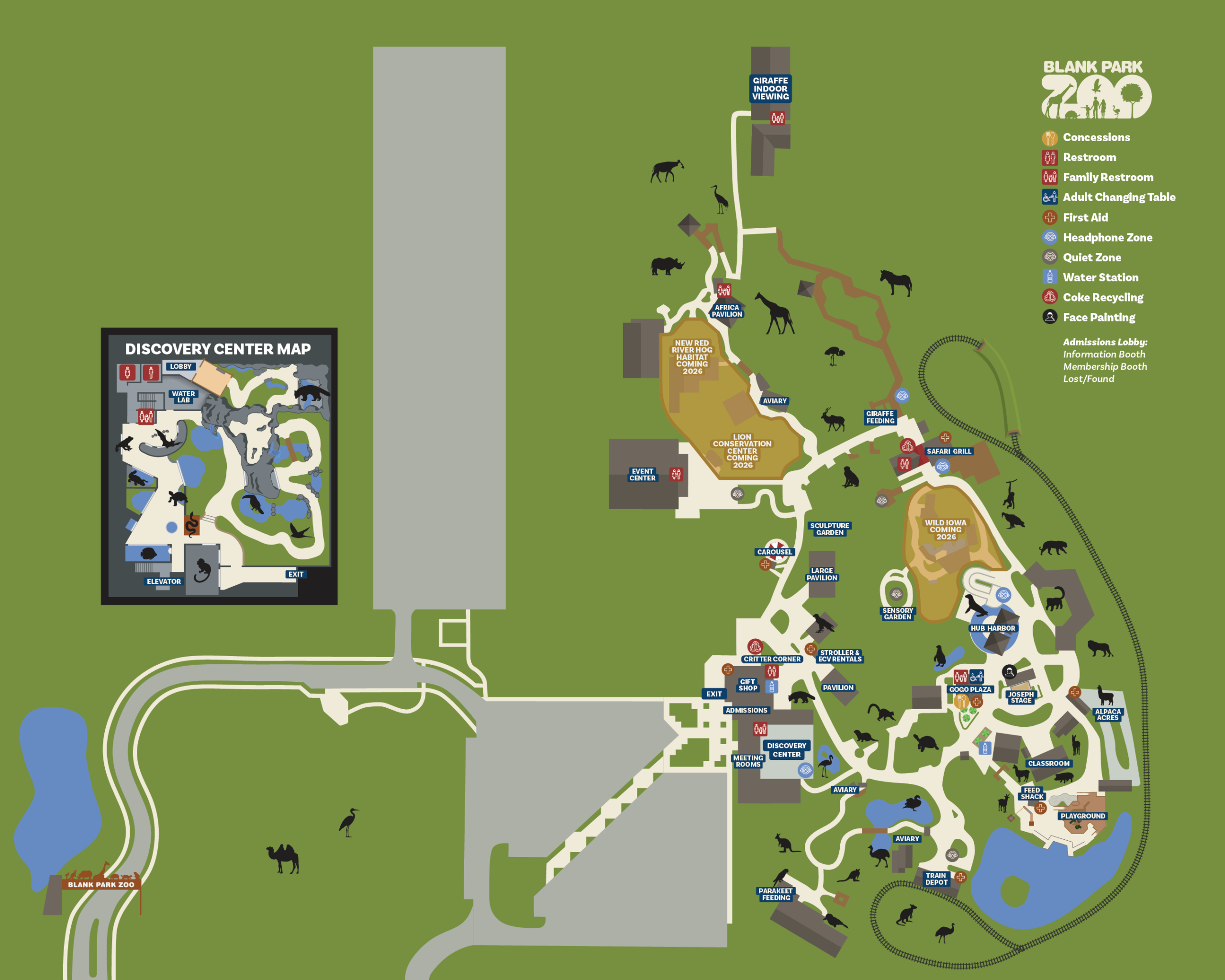 Zoo Map Blank Park Zoo