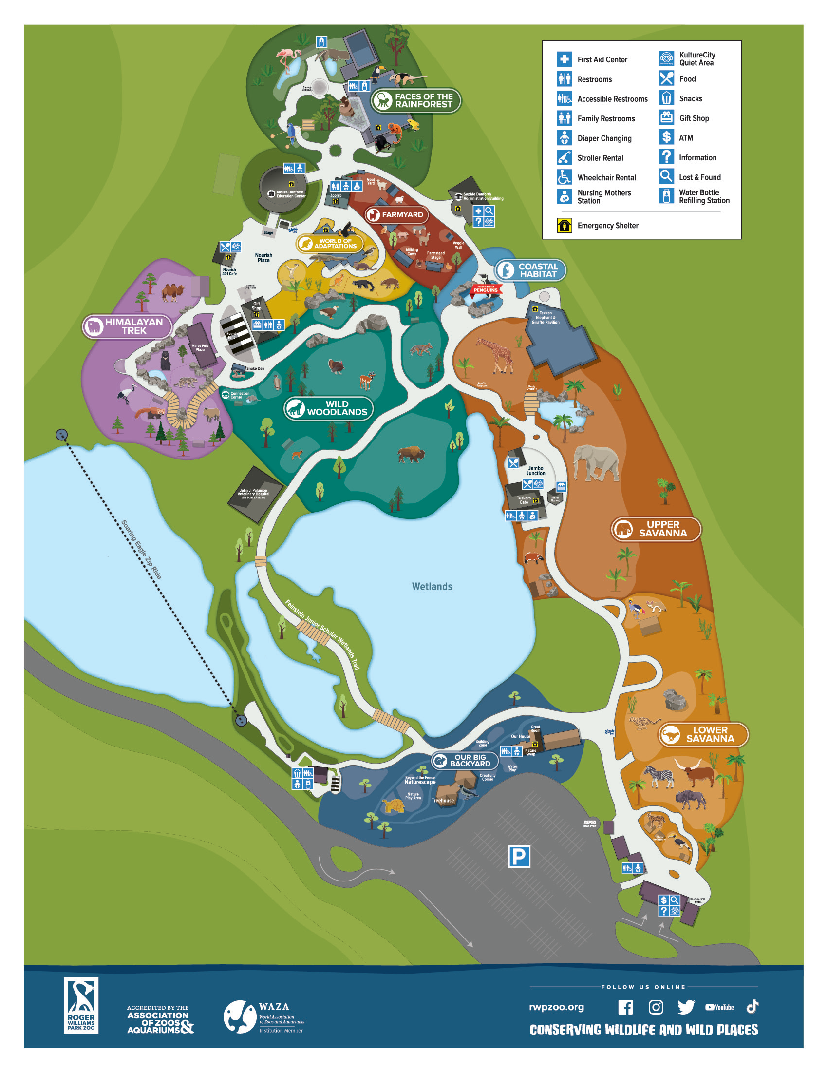 Zoo Map Roger Williams Park Zoo
